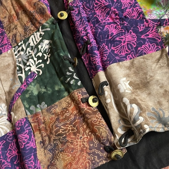 Asiacraft Textules Bohemian Multicolor Patchwork Women's Jacket - Picture 8 of 15